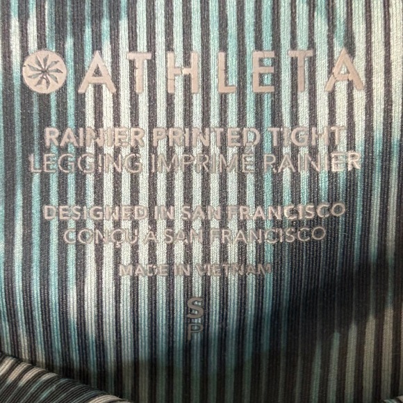 Athleta Rainier Leggings Women's Size Small Floral Blue Green - Picture 4 of 13